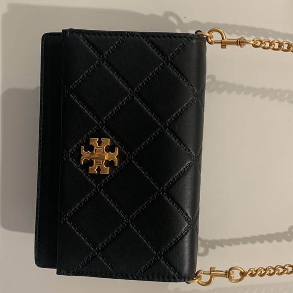 Tory Burch black convertible Georgia turn-lock mini bag with removable strap. - Picture 3 of 10